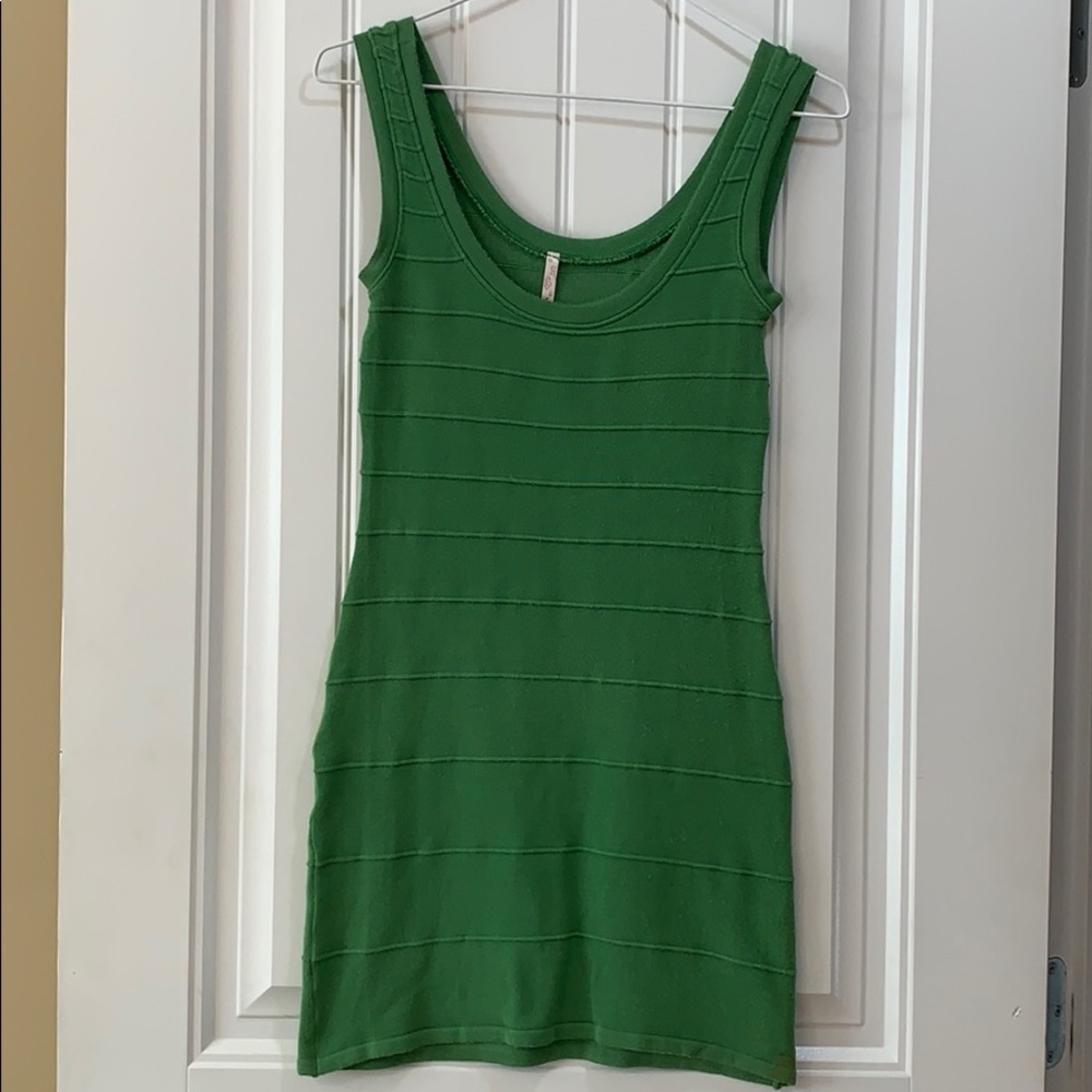 Green bandage dress